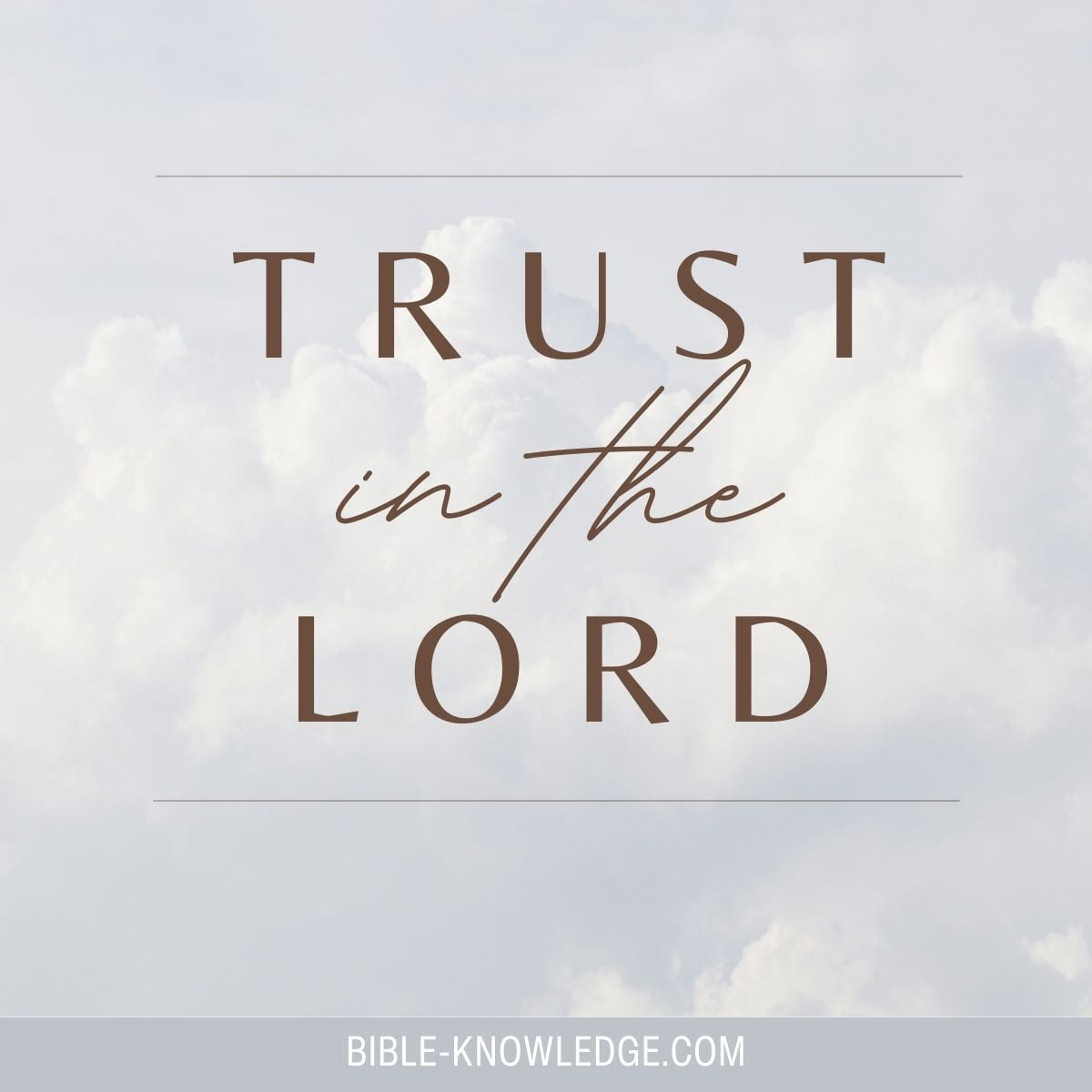 Trust In The Lord